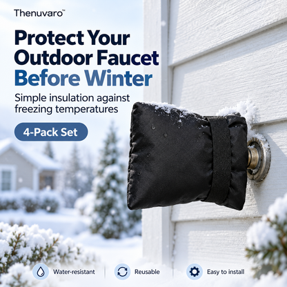 ❄️ Winter Faucet Covers  — Protect Outdoor Faucets From Freezing & Costly Repairs