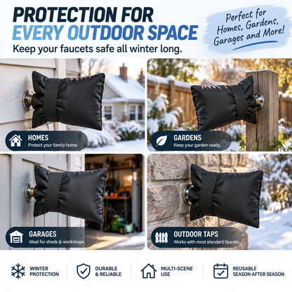 ❄️ Winter Faucet Covers  — Protect Outdoor Faucets From Freezing & Costly Repairs